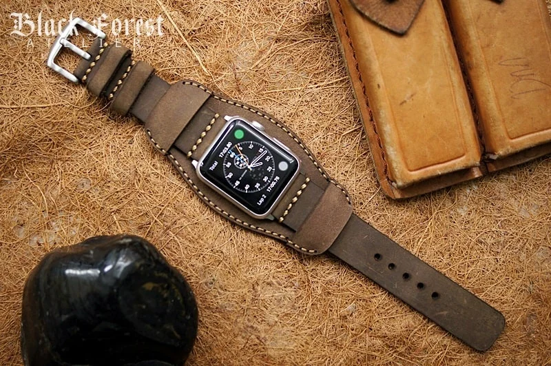 CUFF handgefertigt Leder Uhrenarmband incl. Lugs Adapter für Apple Watch (oder Apple Watch Sport) 42mm oder 38mm